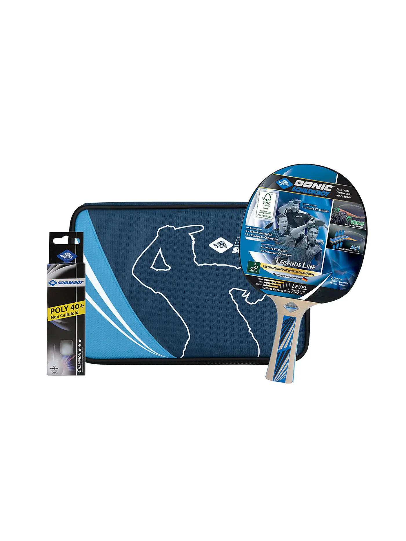 DONIC SCHILDKRÖT | Tischtennis-Premiumset Legends 700 FSC | 